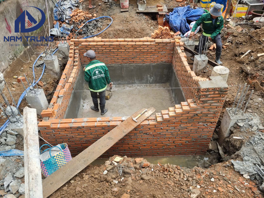 Thi công xây dựng nhà phố 1 trệt 1 lửng 3 lầu sân thượng anh tài ở Bình Thạnh