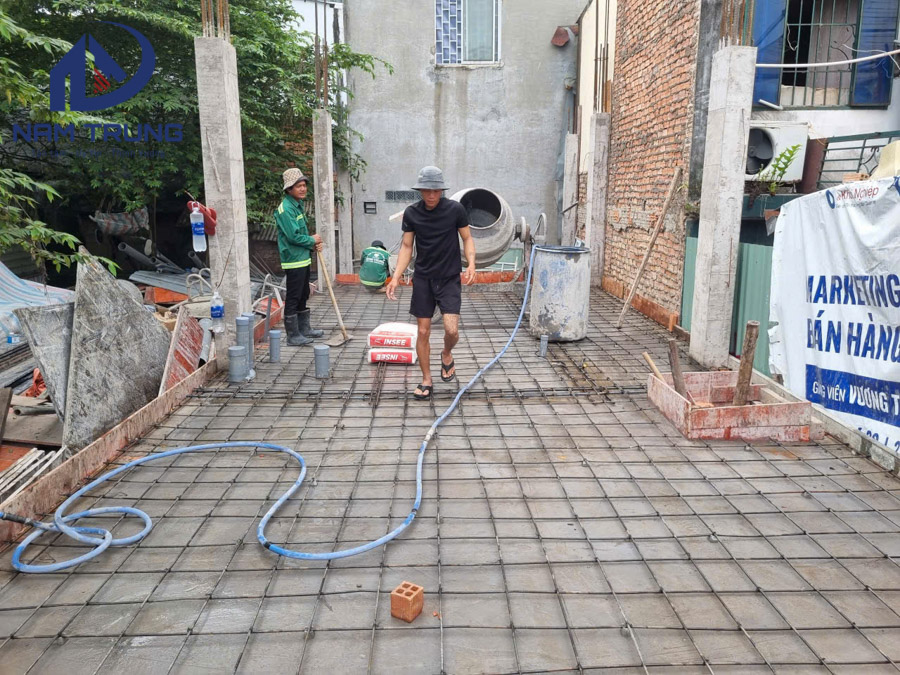 Thi công xây dựng nhà phố 1 trệt 1 lửng 3 lầu sân thượng anh tài ở Bình Thạnh