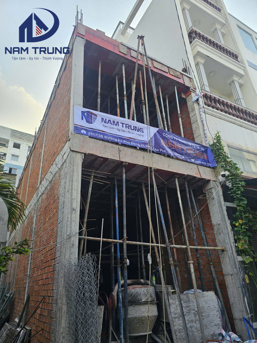 xây dựng nhà phố 1 trệt 2 lầu sân thượng 4x12.5m – Nhà anh Tân, Quận Bình Tân