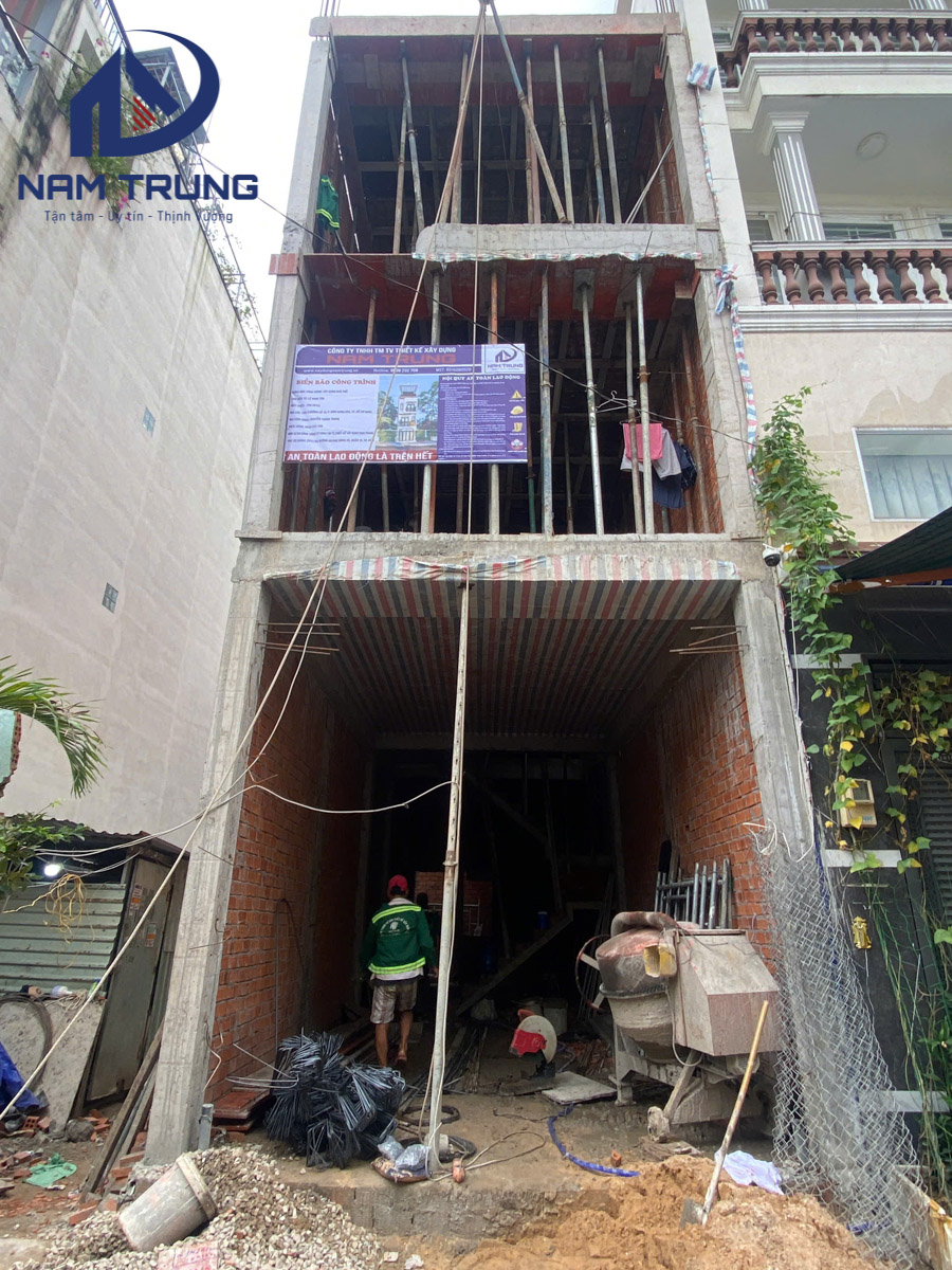 xây dựng nhà phố 1 trệt 2 lầu sân thượng 4x12.5m – Nhà anh Tân, Quận Bình Tân