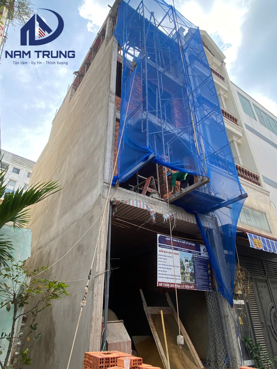 xây dựng nhà phố 1 trệt 2 lầu sân thượng 4x12.5m – Nhà anh Tân, Quận Bình Tân