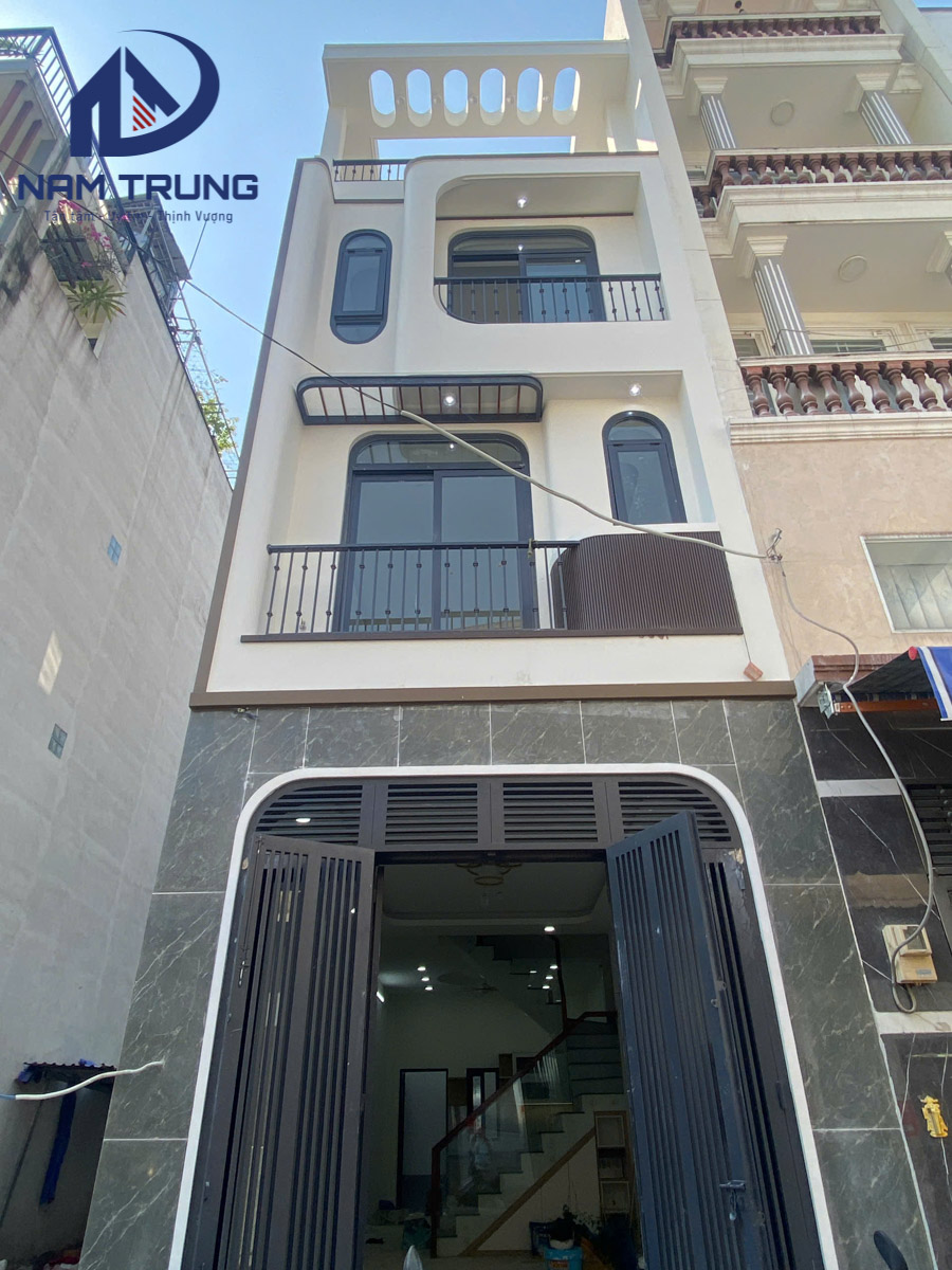 Xây dựng nhà phố 1 trệt 2 lầu sân thượng 4×12.5m – Nhà anh Tân, Quận Bình Tân