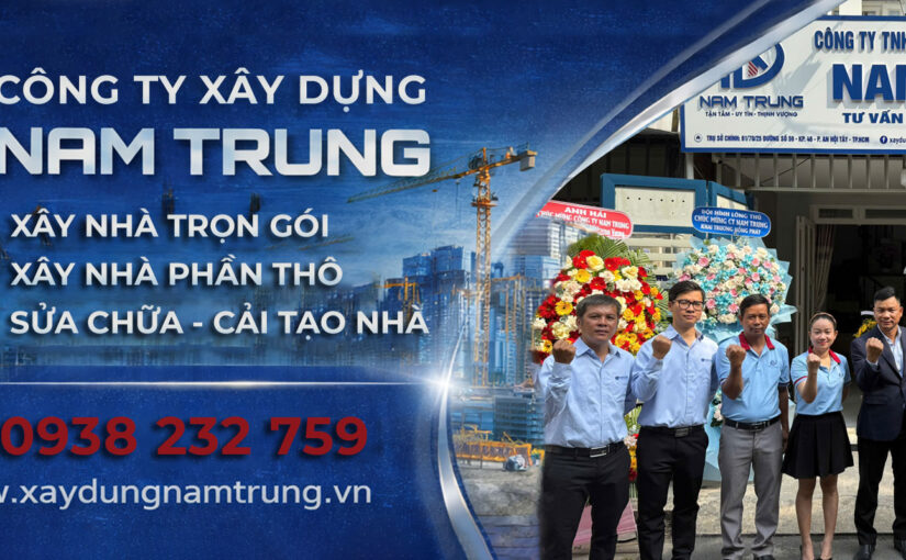 Banner công ty xây dựng Nam Trung