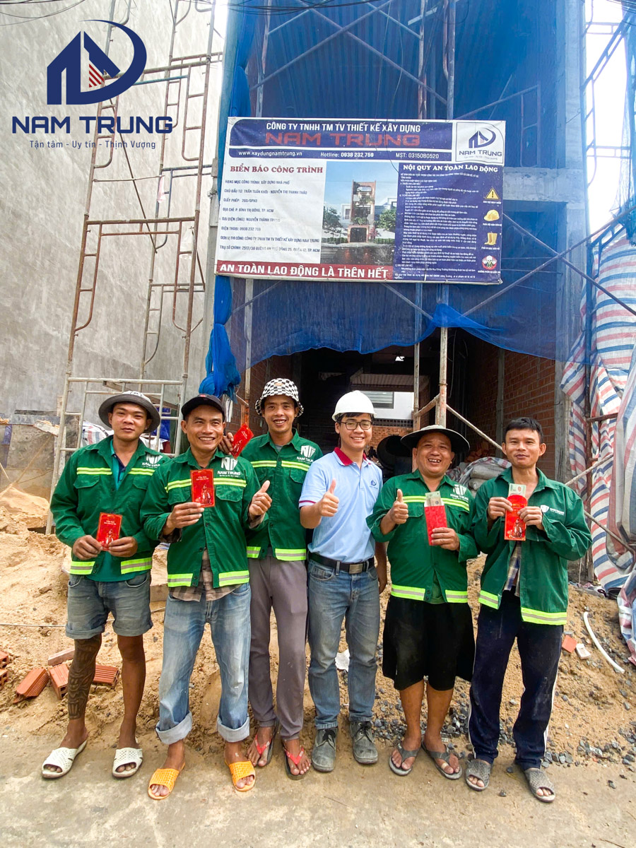 Khởi động đầu năm – Triển khai thi công xây dựng nhà phố 3 tầng 4x16m nhà Thảo tại Quận Bình Tân