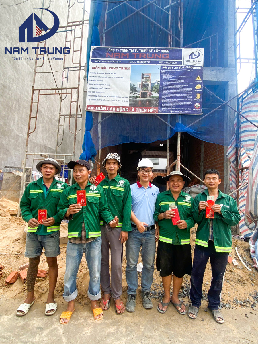Khởi động đầu năm – Triển khai thi công xây dựng nhà phố 3 tầng 4x16m nhà Thảo tại Quận Bình Tân