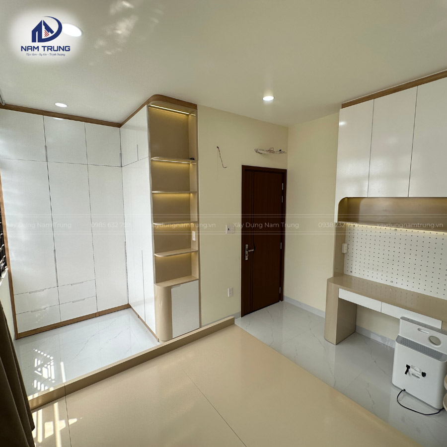 Hình ảnh hoàn thiện nhà phố 1 trệt 3 lầu nhà anh Quân Phường Phú Thọ Hoà