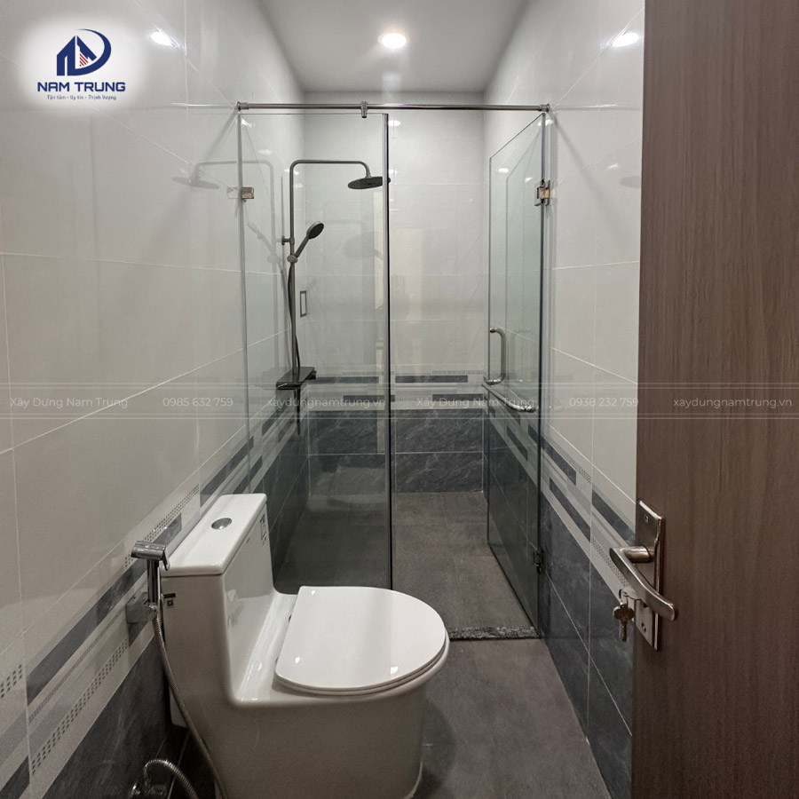 Hình ảnh hoàn thiện nhà phố 1 trệt 3 lầu nhà anh Quân Phường Phú Thọ Hoà