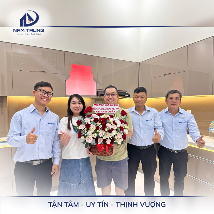 Hình ảnh hoàn thiện nhà phố 1 trệt 3 lầu nhà anh Quân Phường Phú Thọ Hoà