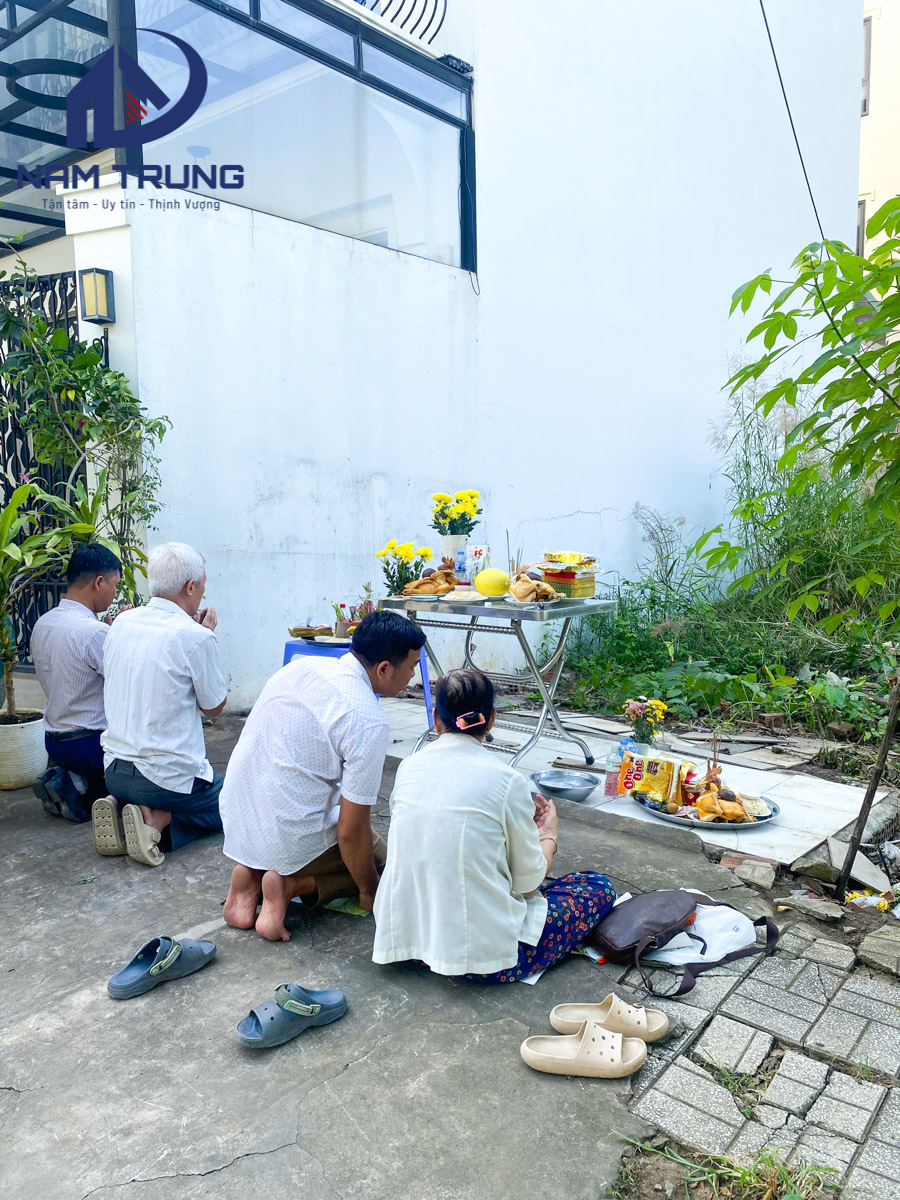 Khởi công xây dựng nhà phố 3 tầng nhà anh Toàn tại TP Thủ Đức