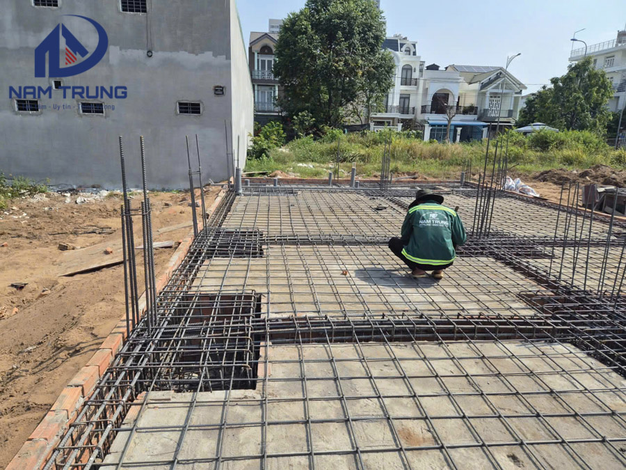 Thi công xây dựng biệt thự 3 tầng nhà anh Đá Quận 9 TPHCM