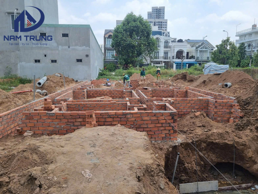 Thi công xây dựng biệt thự 3 tầng nhà anh Đá Quận 9 TPHCM