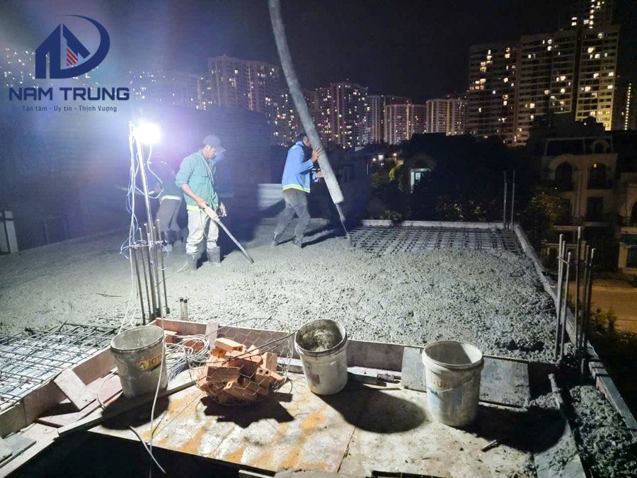 Thi công xây dựng biệt thự 3 tầng nhà anh Đá Quận 9 TPHCM