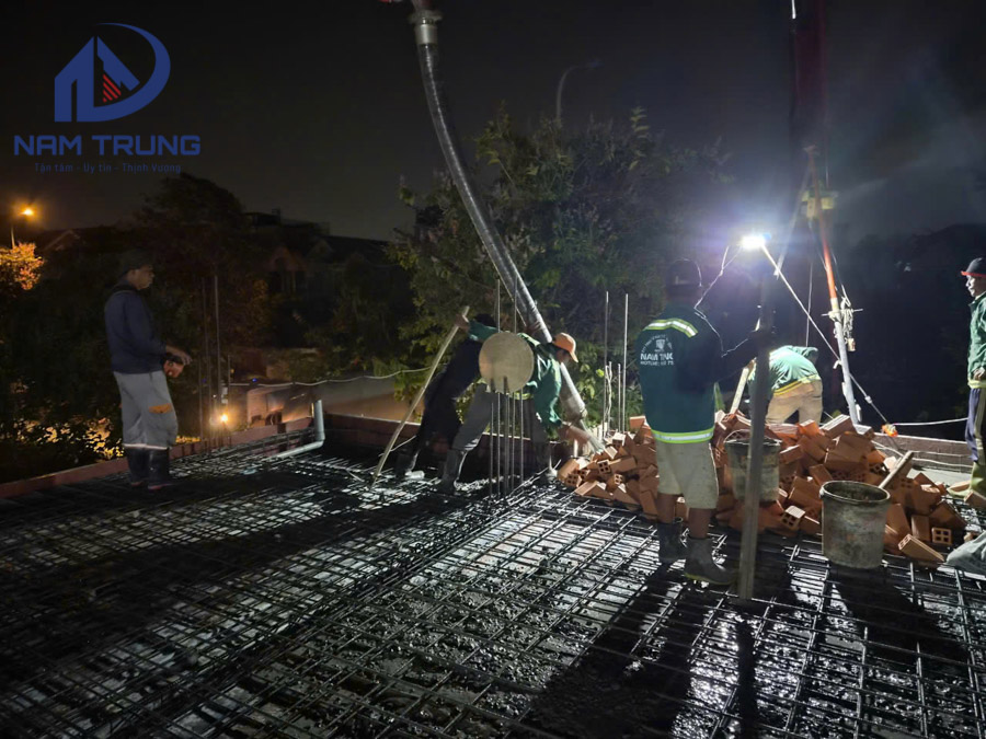 Thi công xây dựng biệt thự 3 tầng nhà anh Đá Quận 9 TPHCM