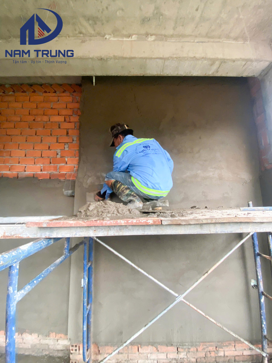 Thi công xây dựng biệt thự 3 tầng nhà anh Đá Quận 9 TPHCM