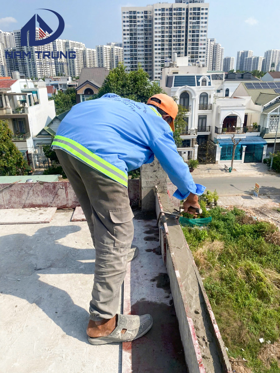 Thi công xây dựng biệt thự 3 tầng nhà anh Đá Quận 9 TPHCM
