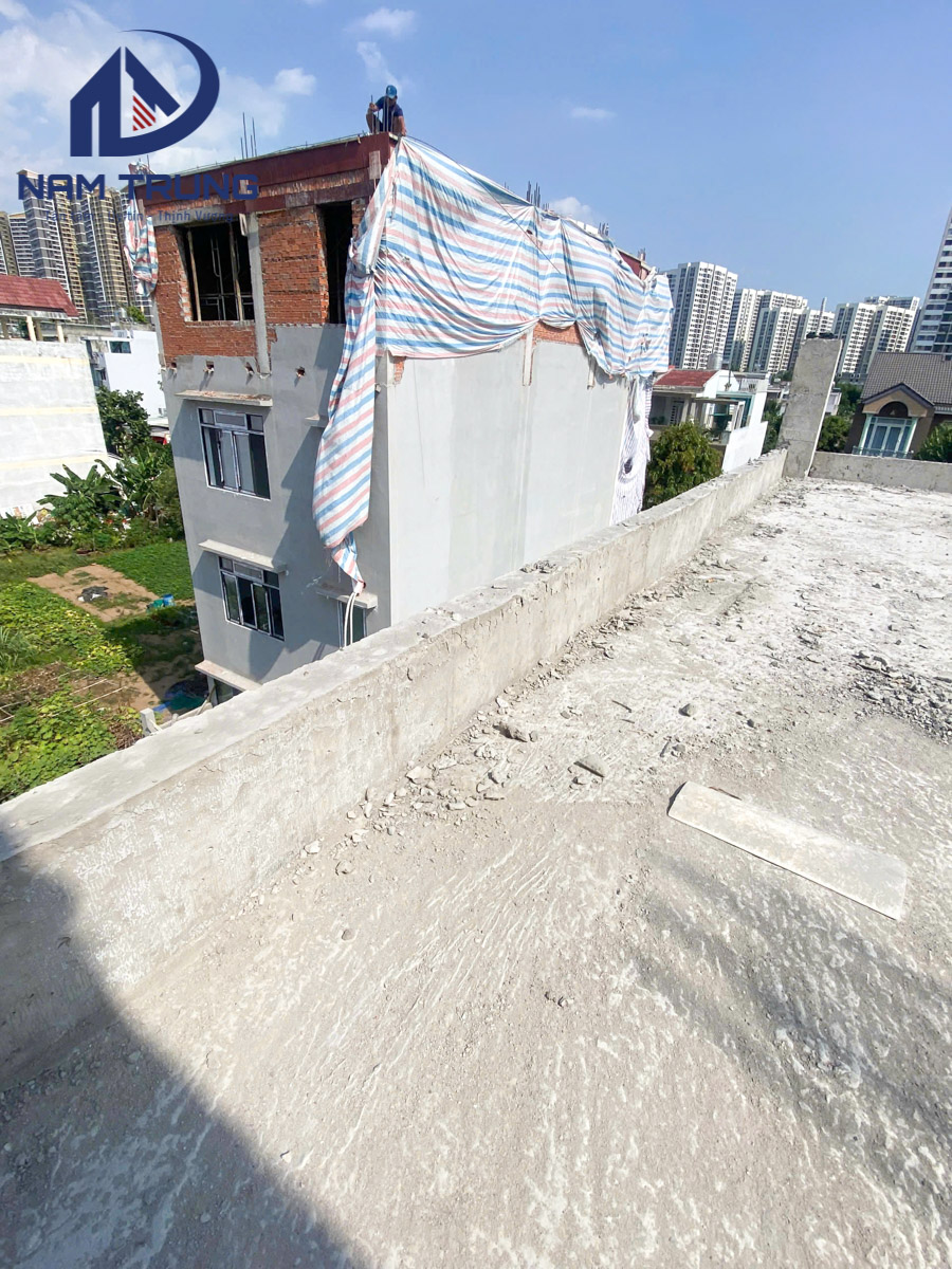Thi công xây dựng biệt thự 3 tầng nhà anh Đá Quận 9 TPHCM