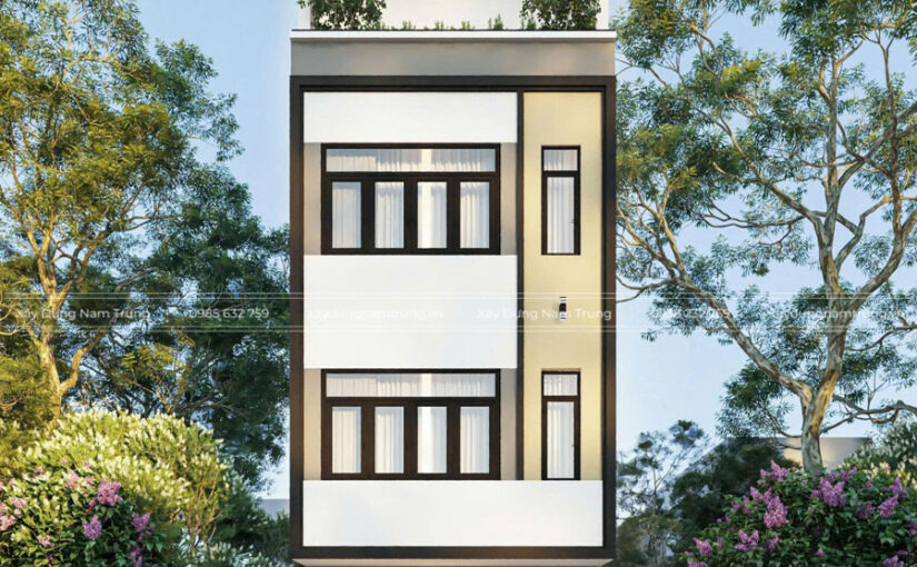 Mẫu thiết kế nhà phố 1 trệt 3 lầu nhà anh Quân Phường Phú Thọ Hoà