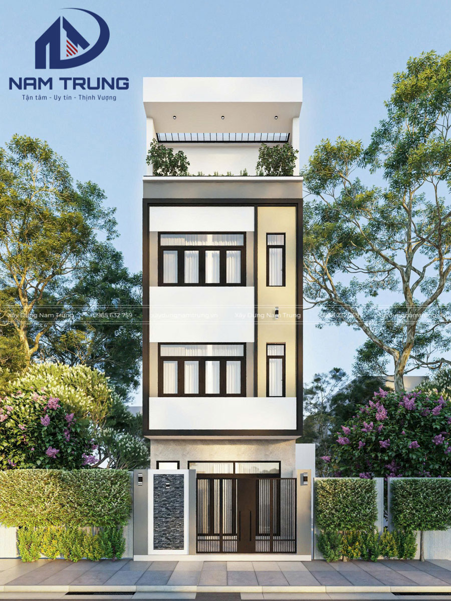 Mẫu thiết kế nhà phố 1 trệt 3 lầu nhà anh Quân Phường Phú Thọ Hoà
