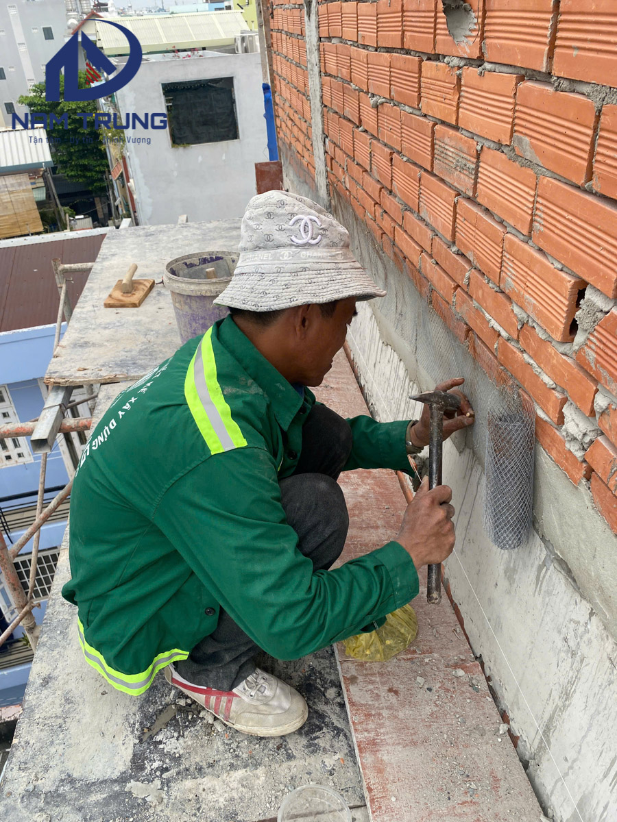 Xây dựng nhà phố 1 trệt 3 lầu nhà anh Quân Phường Phú Thọ Hoà