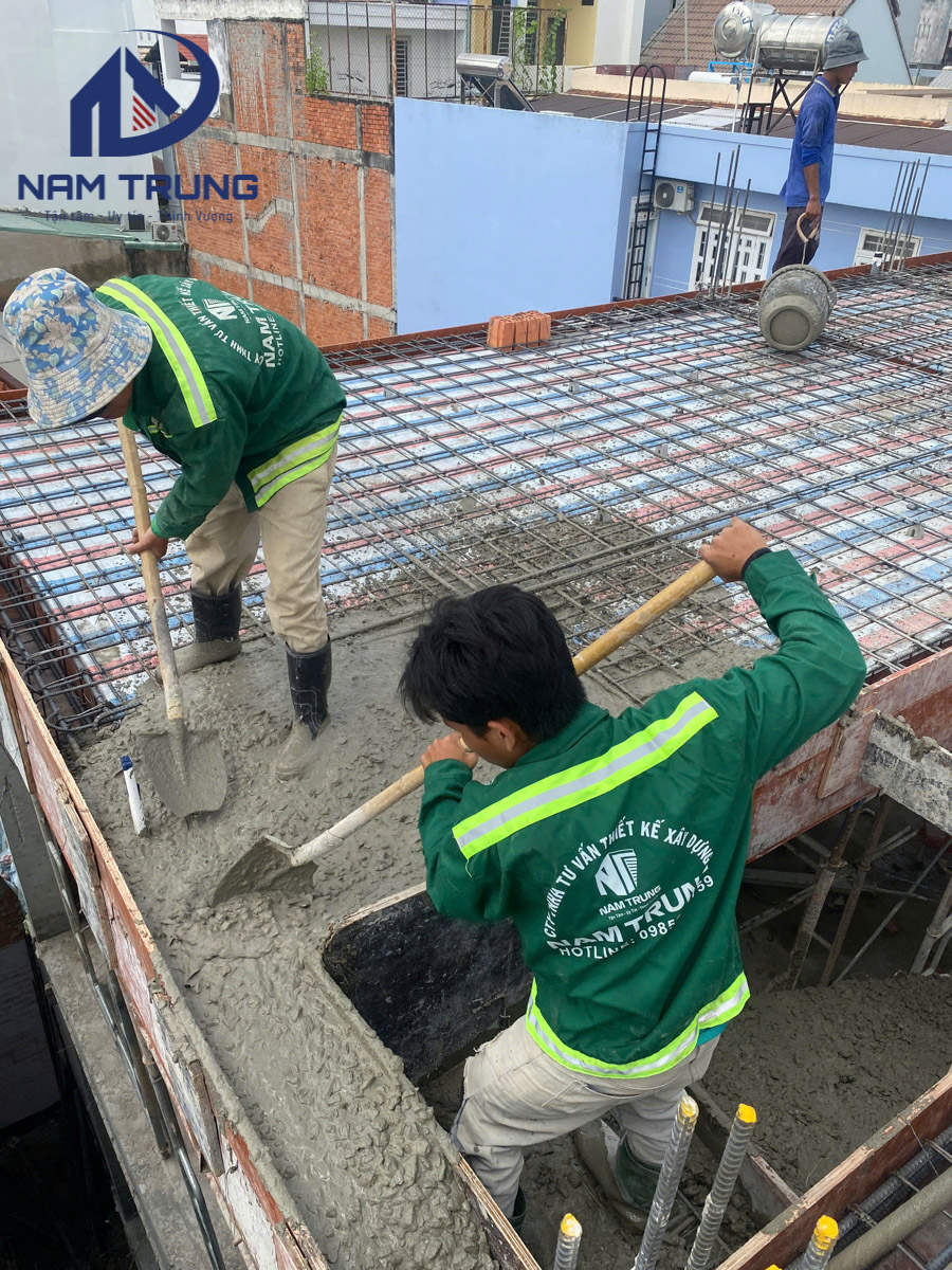 Xây dựng nhà phố 1 trệt 3 lầu nhà anh Quân Phường Phú Thọ Hoà