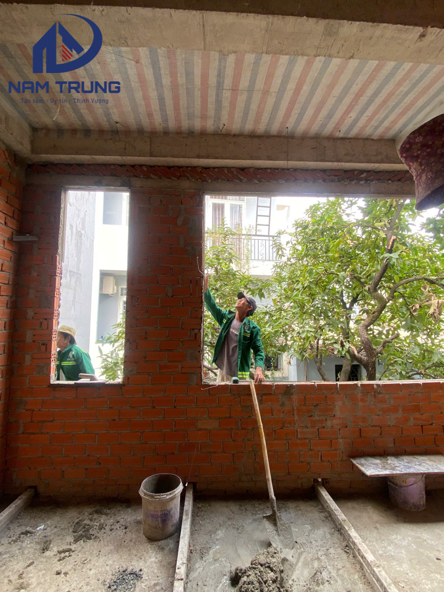 Xây dựng nhà phố 1 trệt 3 lầu nhà anh Quân Phường Phú Thọ Hoà