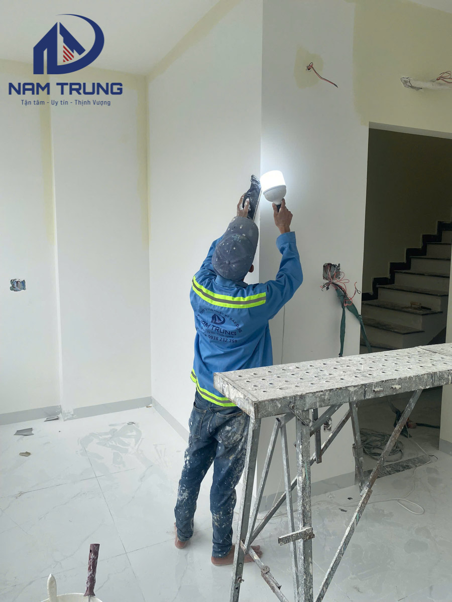 Xây dựng nhà phố 1 trệt 3 lầu nhà anh Quân Phường Phú Thọ Hoà
