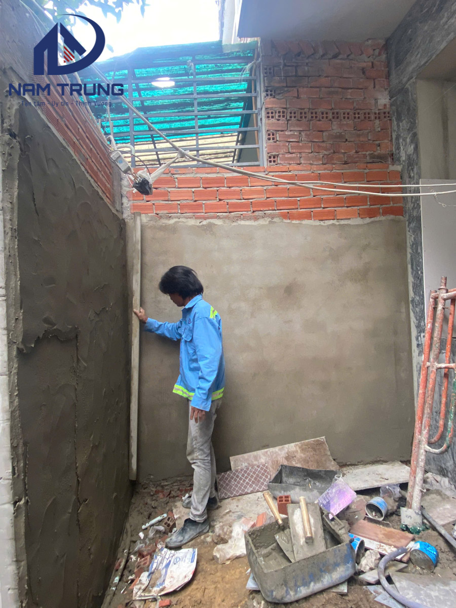 Xây dựng nhà phố 1 trệt 3 lầu nhà anh Quân Phường Phú Thọ Hoà
