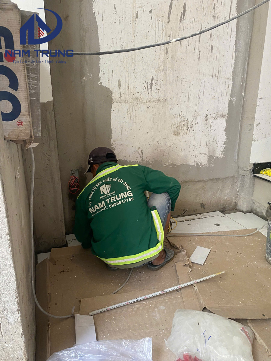 Xây dựng nhà phố 1 trệt 3 lầu nhà anh Quân Phường Phú Thọ Hoà