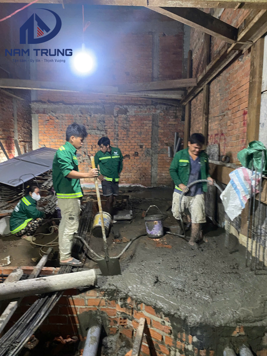 Xây dựng nhà phố 1 trệt 3 lầu nhà anh Quân Phường Phú Thọ Hoà