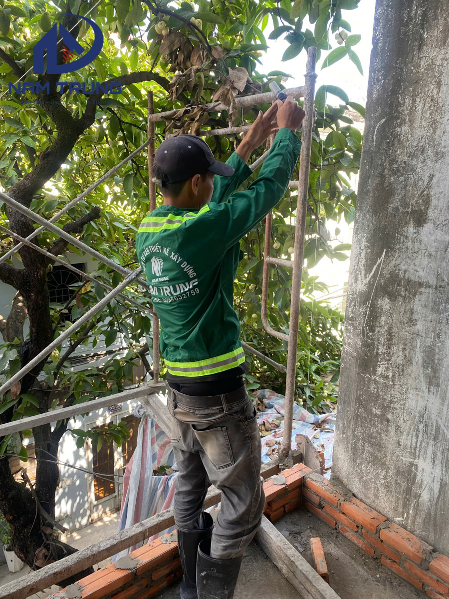 Xây dựng nhà phố 1 trệt 3 lầu nhà anh Quân Phường Phú Thọ Hoà