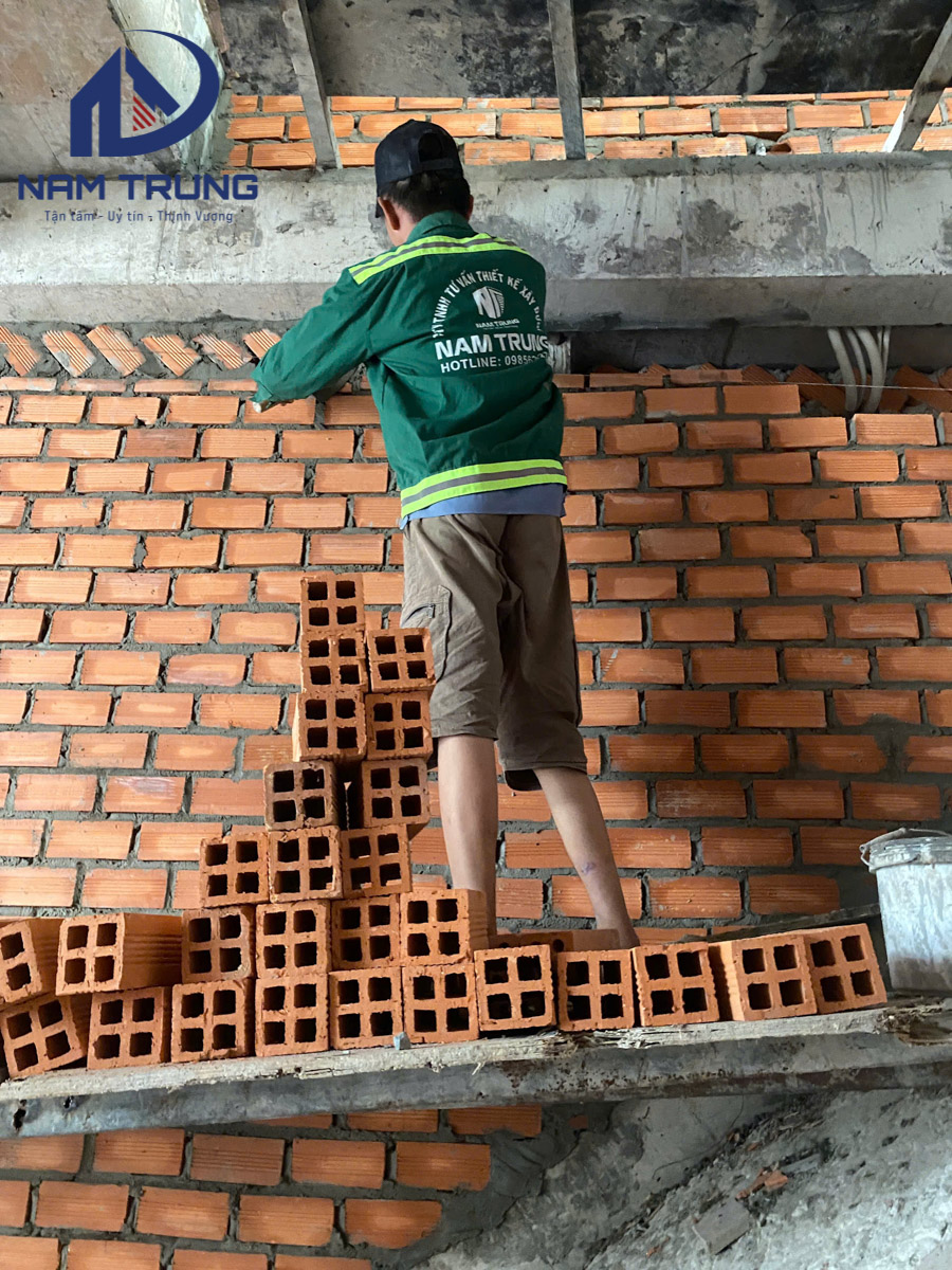 Xây dựng nhà phố 1 trệt 3 lầu nhà anh Quân Phường Phú Thọ Hoà