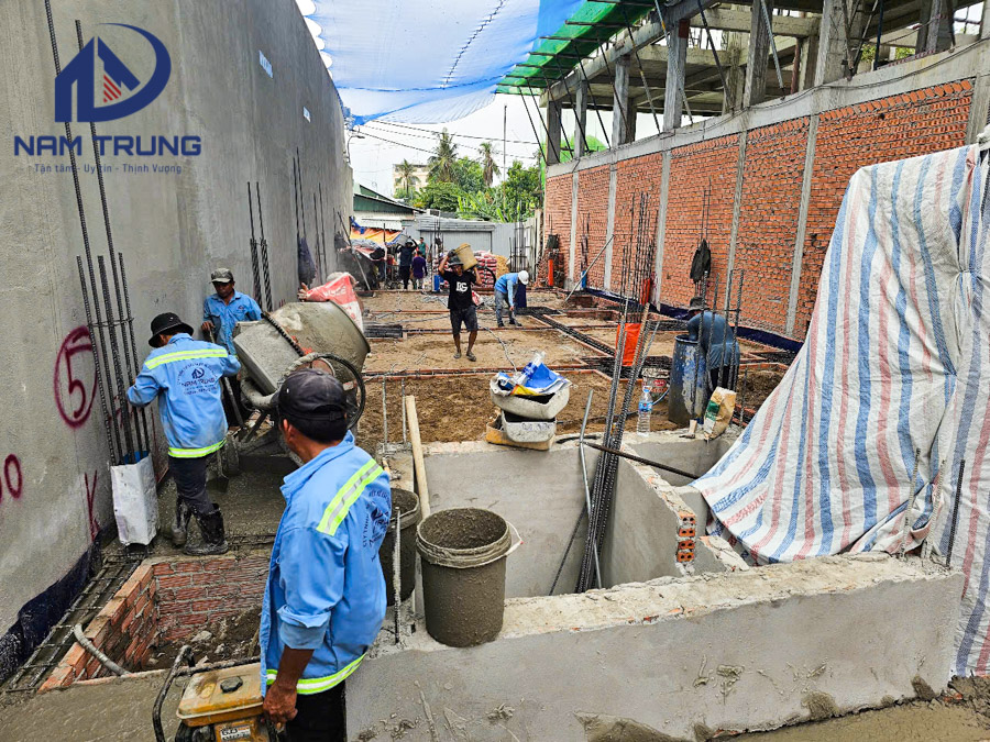 Thi công xây dựng biệt thự 2 tầng nhà chị Chanh ở Phường Thông Tây Hội TP HCM