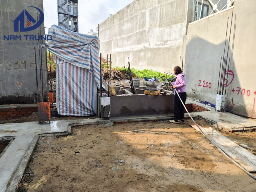 Thi công xây dựng biệt thự 2 tầng nhà chị Chanh ở Phường Thông Tây Hội TP HCM