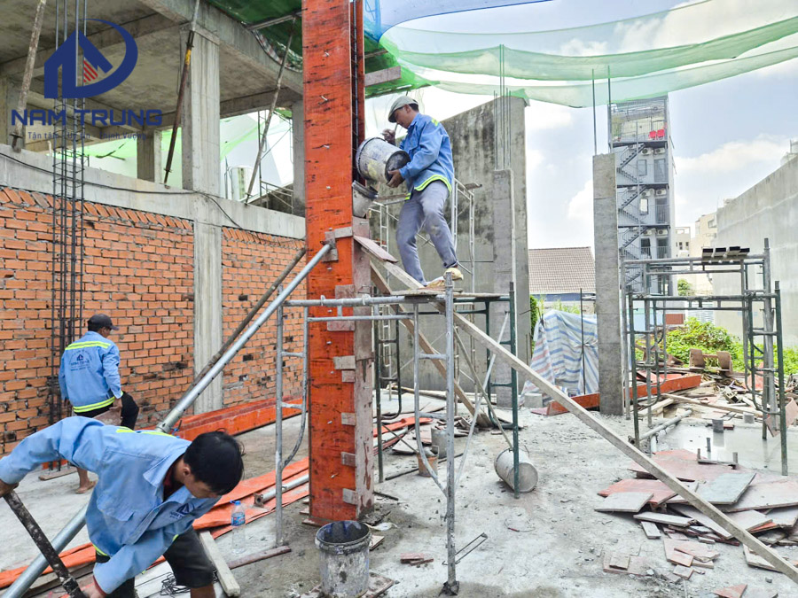 Thi công xây dựng biệt thự 2 tầng nhà chị Chanh ở Phường Thông Tây Hội TP HCM