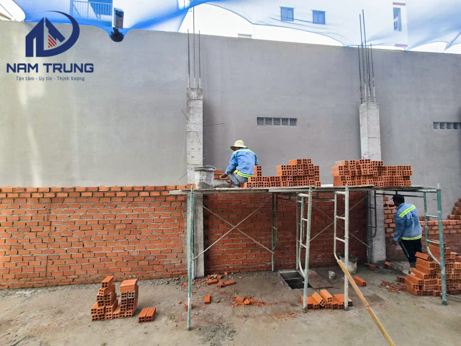 Thi công xây dựng biệt thự 2 tầng nhà chị Chanh ở Phường Thông Tây Hội TP HCM