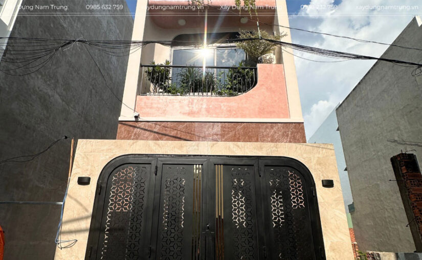 Thi công xây dựng nhà phố 1 trệt 2 lầu 4x16m – Nhà chị Thảo tại Quận Bình Tân
