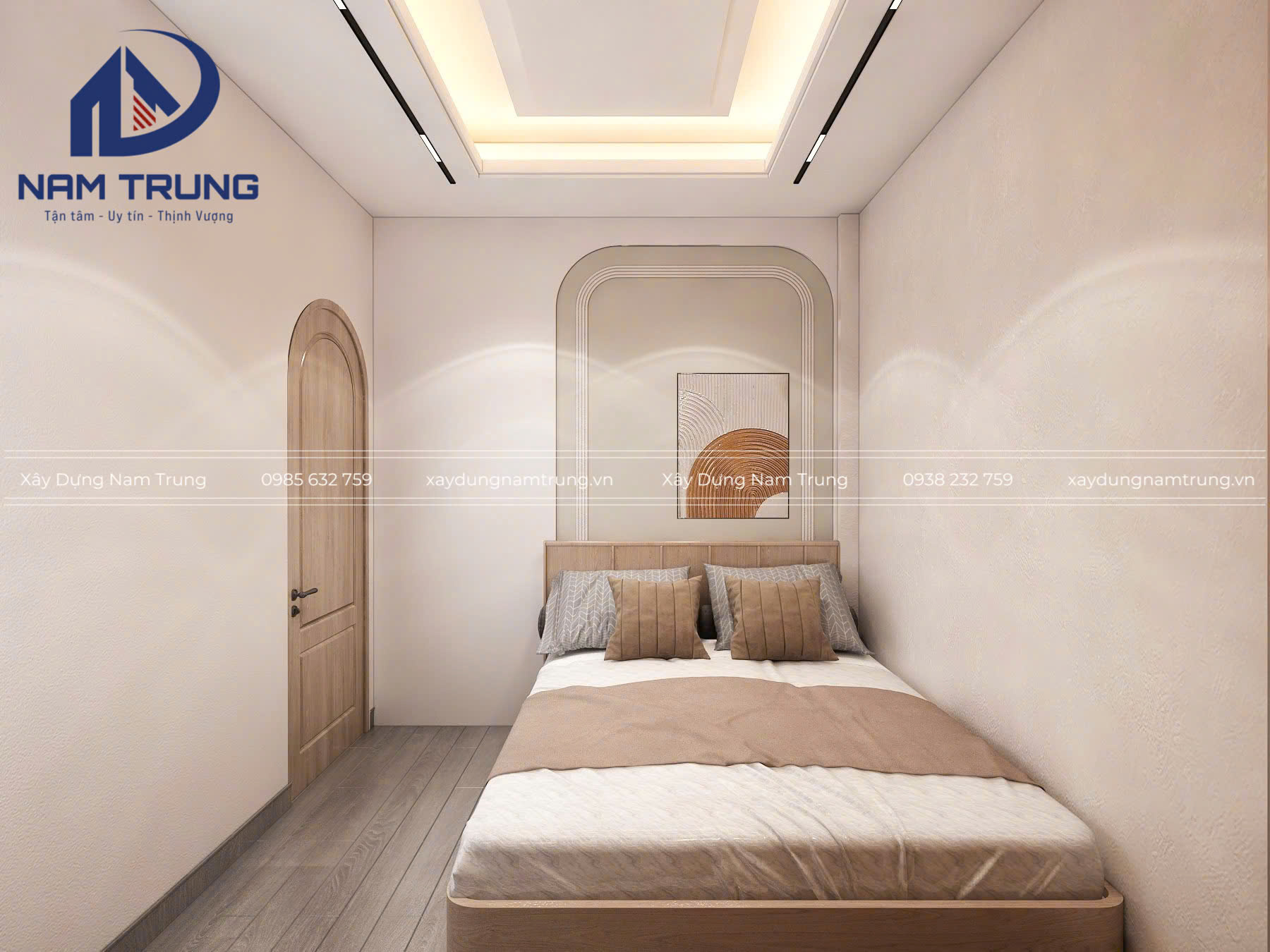 Mẫu thiết kế nhà phố 1 trệt 2 lầu tum sân thượng hiện đại, sang trọng