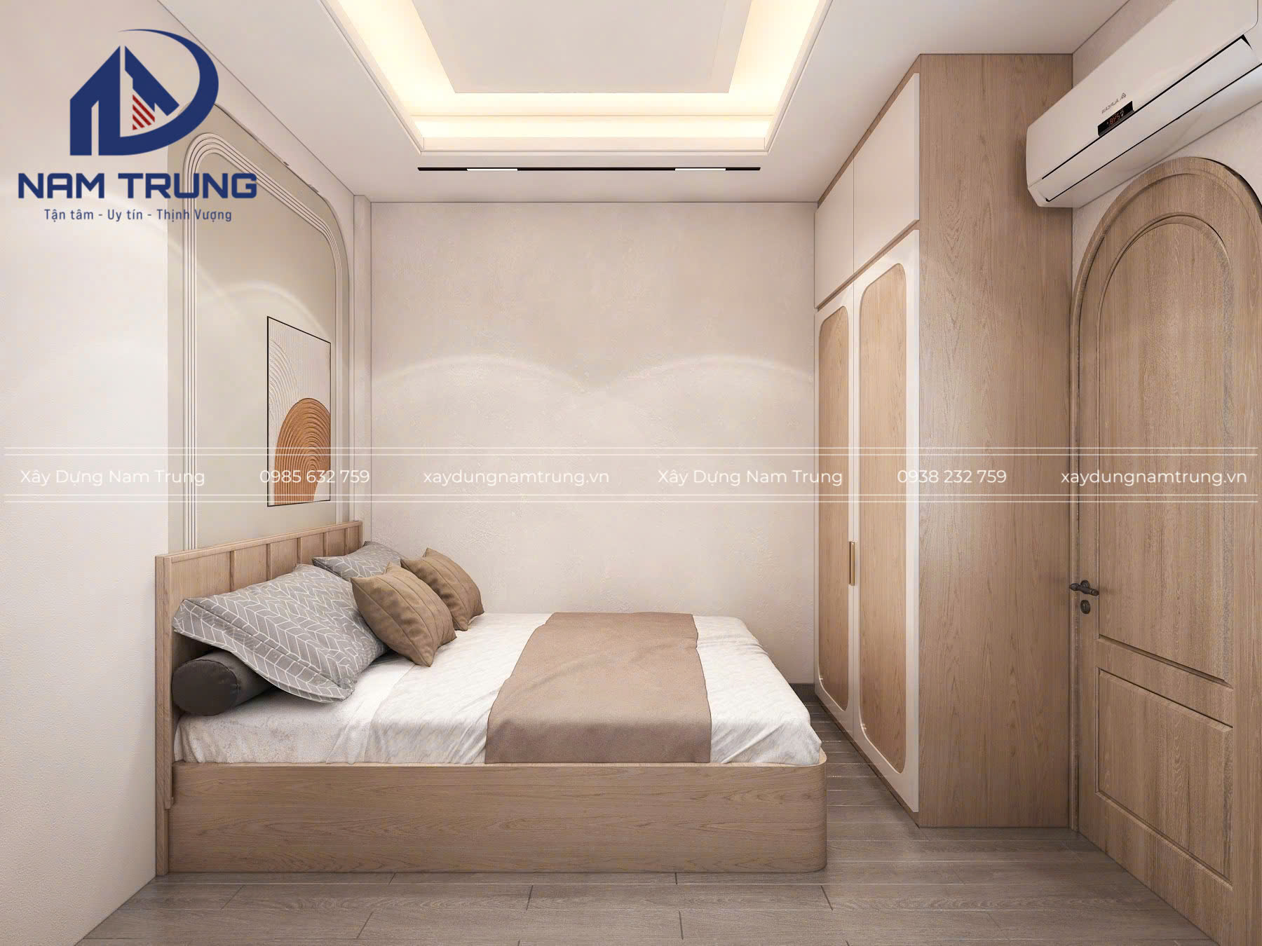 Mẫu thiết kế nhà phố 1 trệt 2 lầu tum sân thượng hiện đại, sang trọng