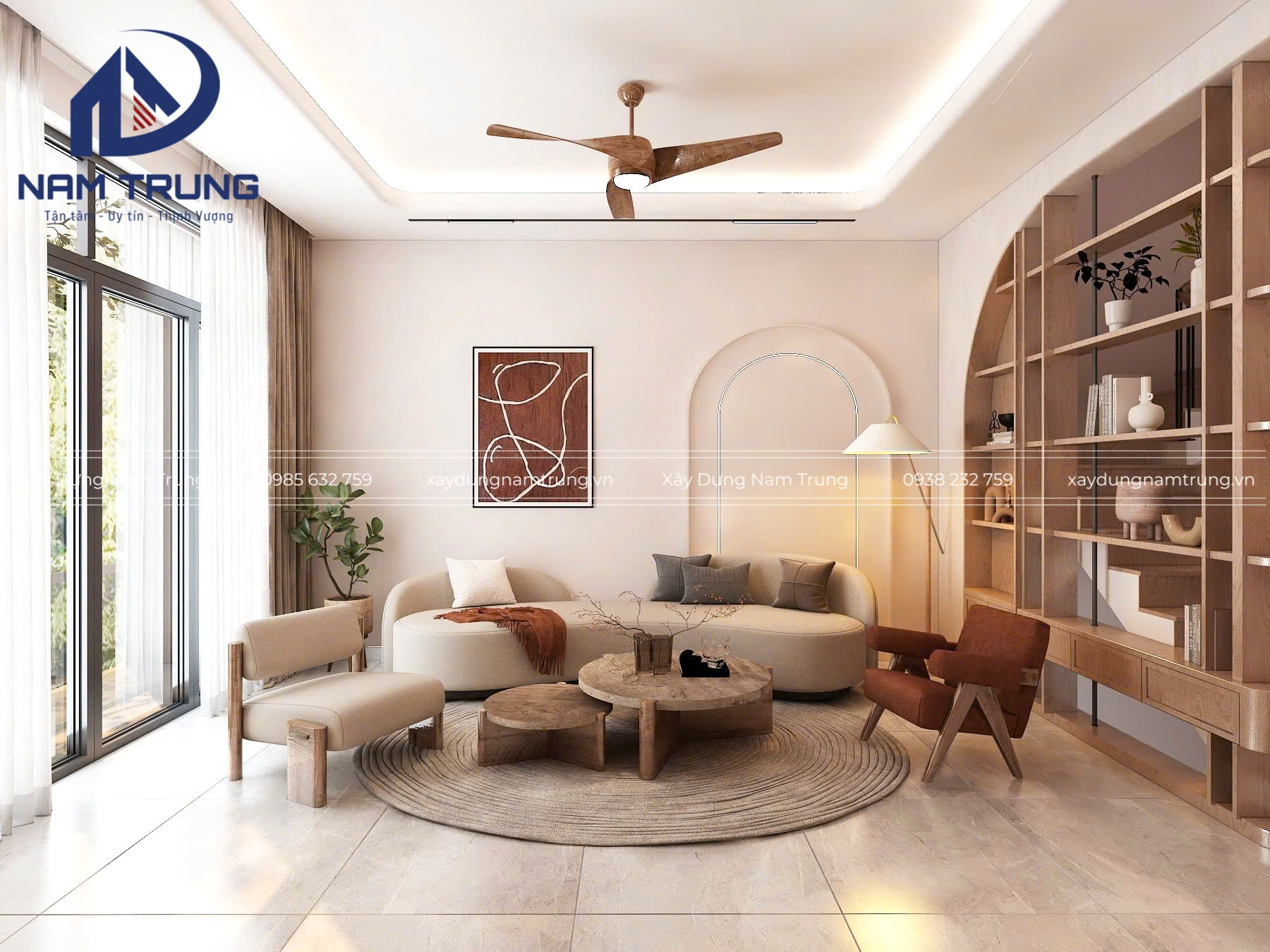 Mẫu thiết kế nhà phố 1 trệt 2 lầu tum sân thượng hiện đại, sang trọng