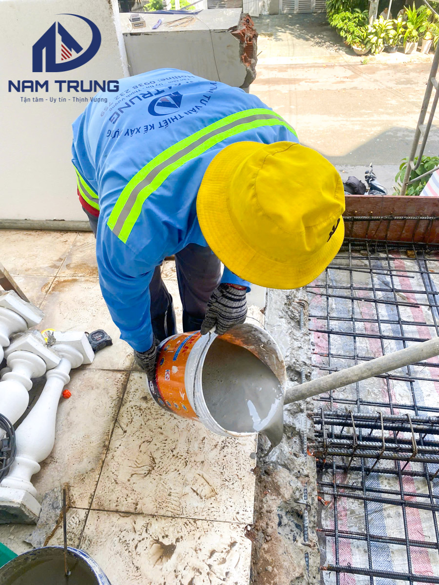 Thi công cải tạo nâng tầng và thay đổi mặt tiền nhà cho gia đình anh Hùng tại Gò Vấp