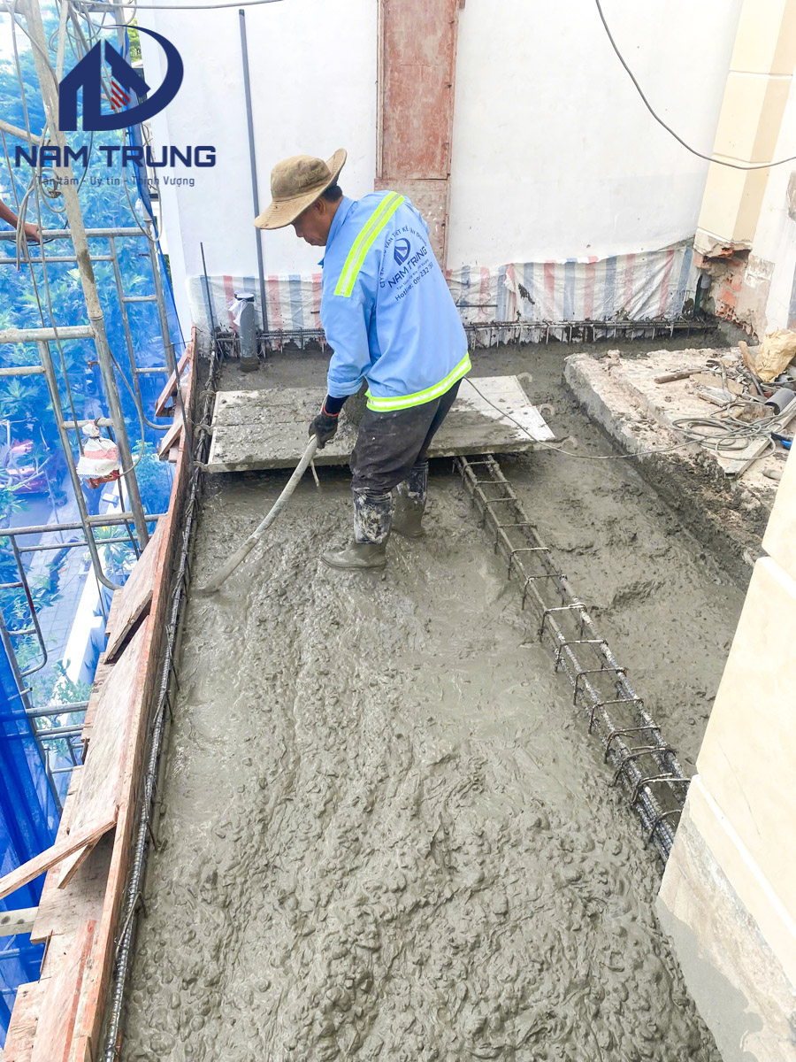 Thi công cải tạo nâng tầng và thay đổi mặt tiền nhà cho gia đình anh Hùng tại Gò Vấp