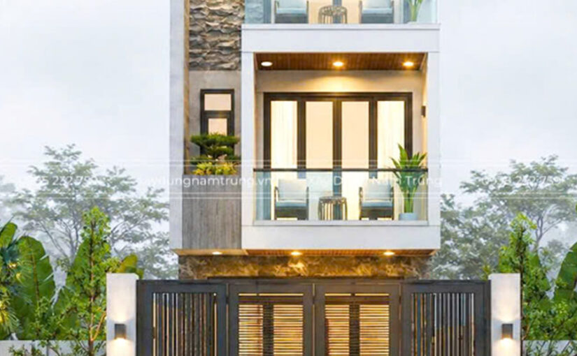 Mẫu thiết kế nhà phố 3 tầng hiện đại nhà chị Kim Liên ở Bình Dương