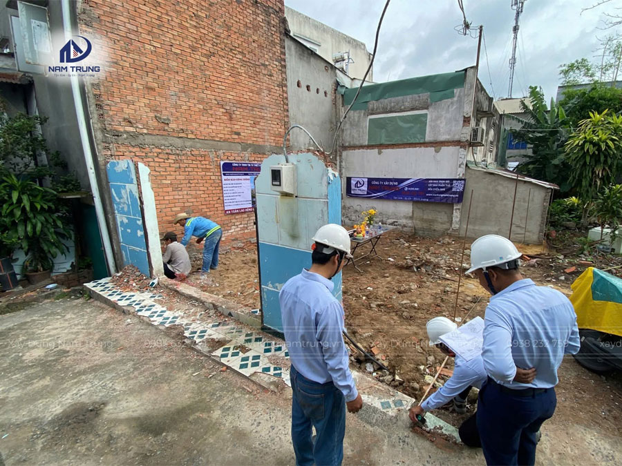 Khởi công xây dựng nhà phố 1 trệt 3 lầu nhà chị Tiên tại Gò Vấp, TP.HCM