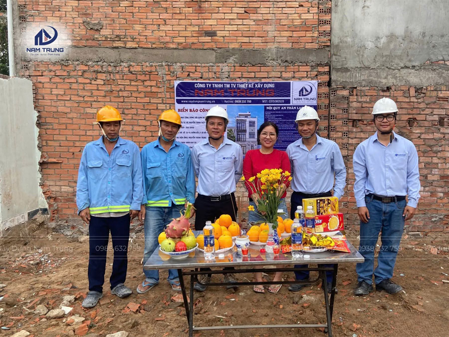 Khởi công xây dựng nhà phố 1 trệt 3 lầu nhà chị Tiên tại Gò Vấp, TP.HCM