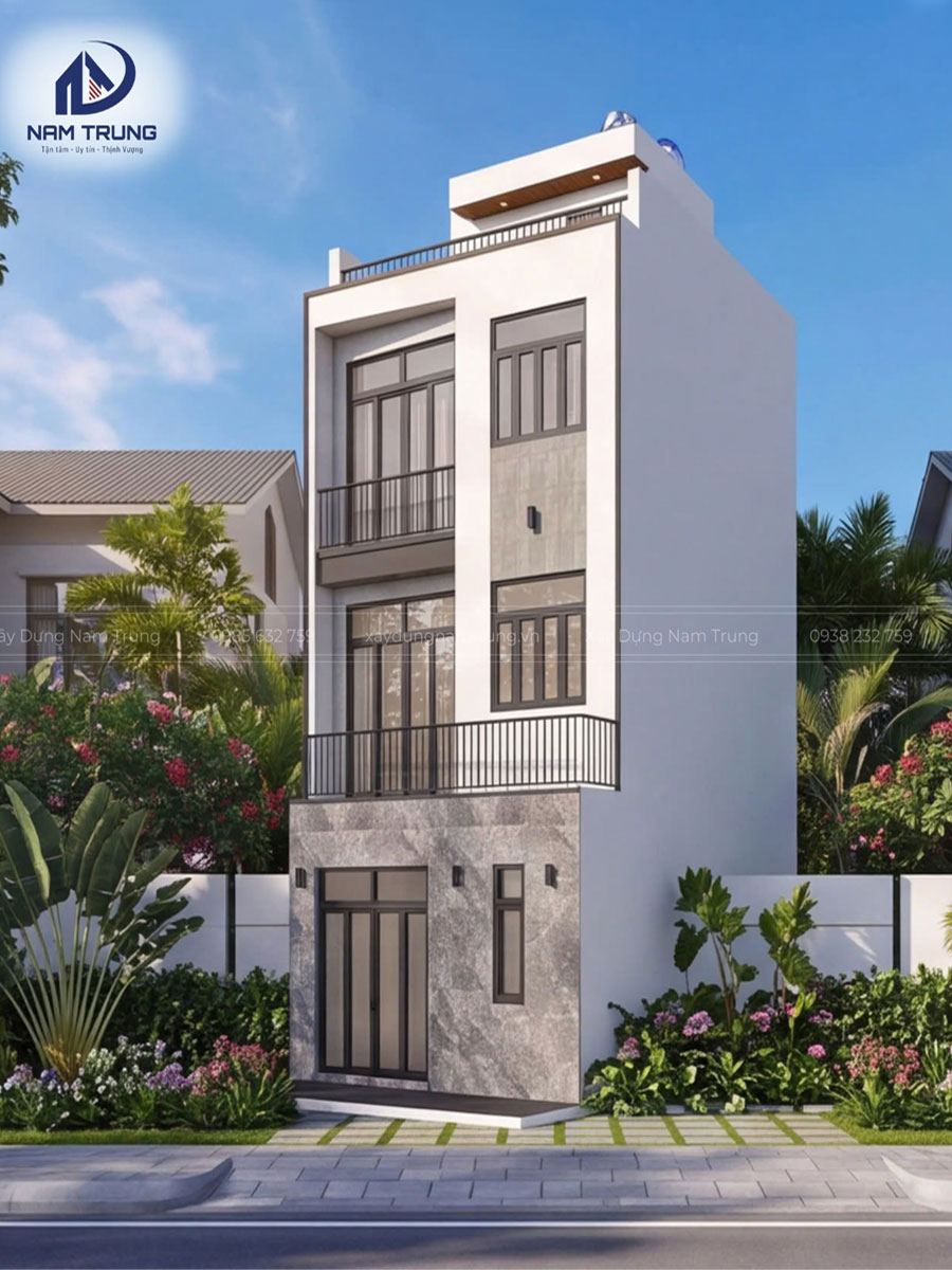 Mẫu thiết kế nhà phố 1 trệt 3 lầu nhà chị Tiên tại Gò Vấp, TP.HCM