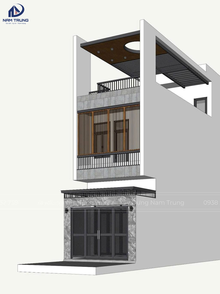 Mẫu thiết kế nhà phố 1 trệt 2 lầu nhà chị Mỹ Trinh ở Bình Chánh