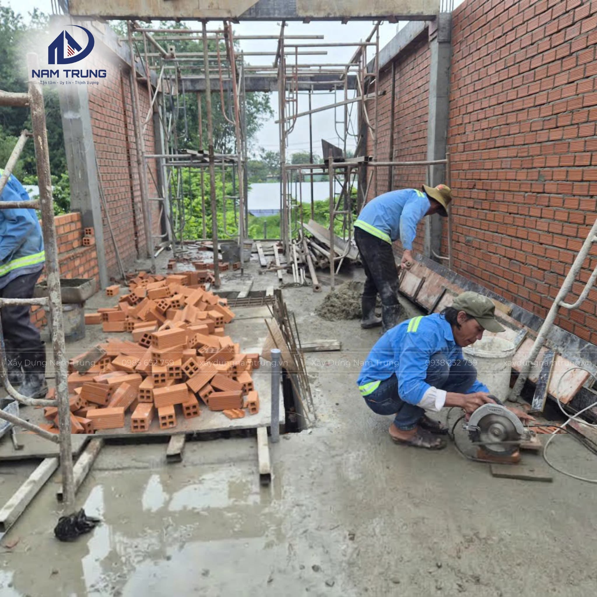 Thi công trọn gói nhà phố 1 trệt 2 lầu nhà chị Liên ở Bắc Tân Uyên